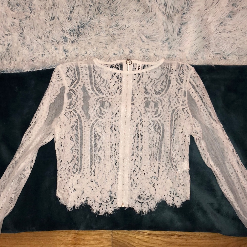 Lace See Through Crop
